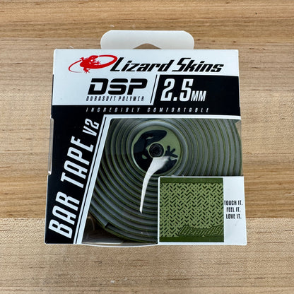 New! Lizard Skins DSP V2 2.5mm Olive Green Bar Tape MSRP $32