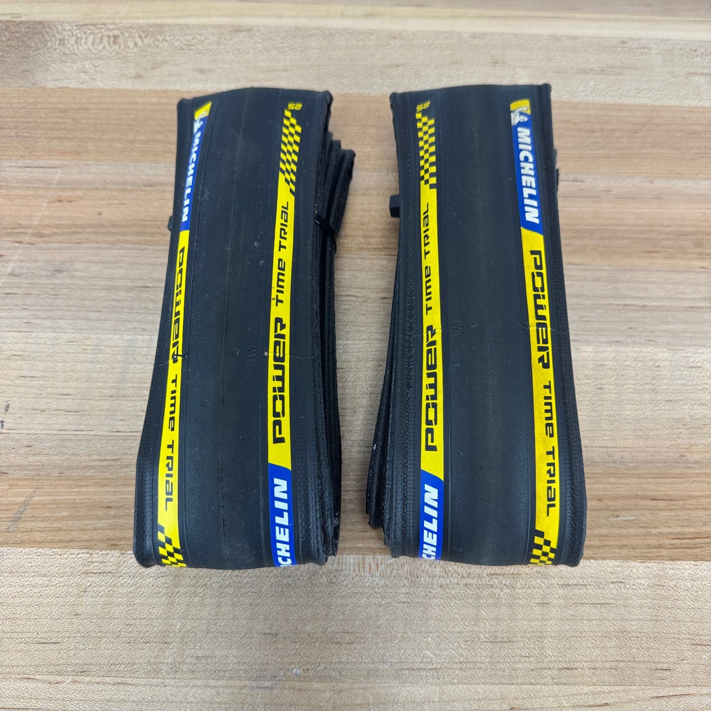 Pair Michelin Power Cup Time Trial 700c x 25mm Clincher TT/Triathlon Bike Tires