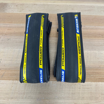 Pair Michelin Power Cup Time Trial 700c x 25mm Clincher TT/Triathlon Bike Tires