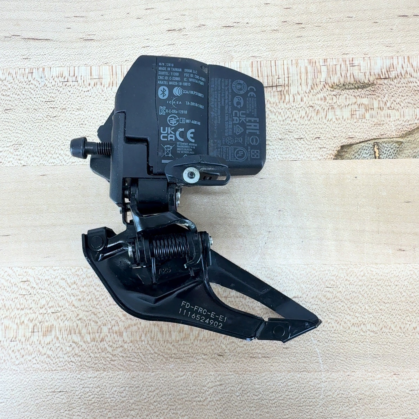 SRAM Force AXS E1 12-Speed Braze-On Electronic Front Derailleur w/Battery