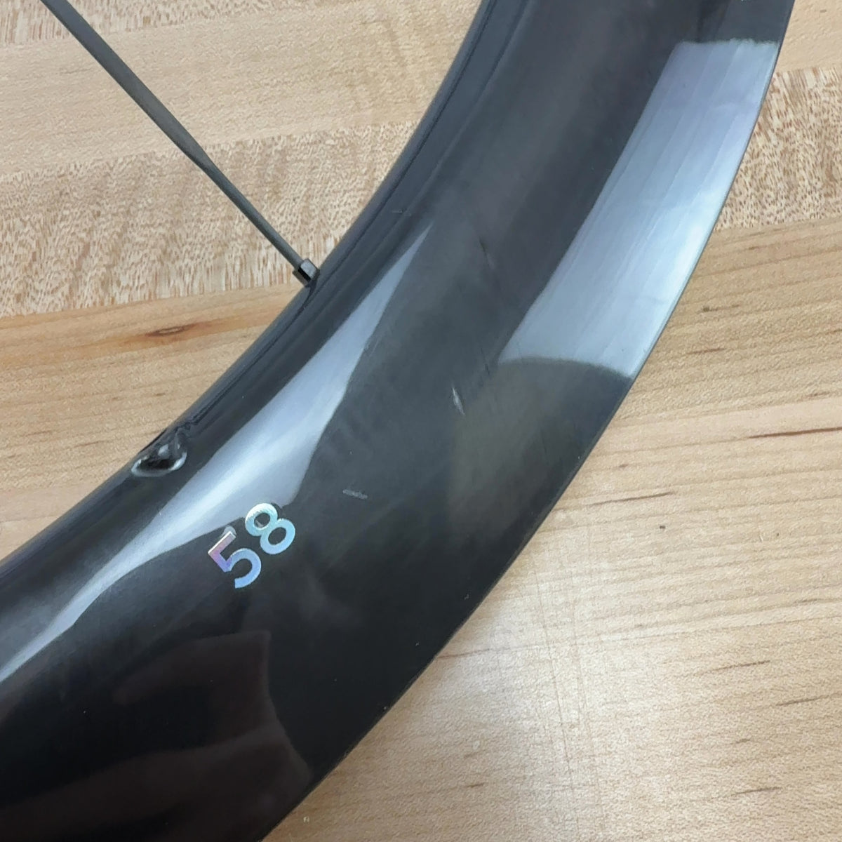 Low Mile! Black Inc 48|58 Carbon Tubeless Gloss Bike Wheelset 700c 1335g — photo 12 of 13