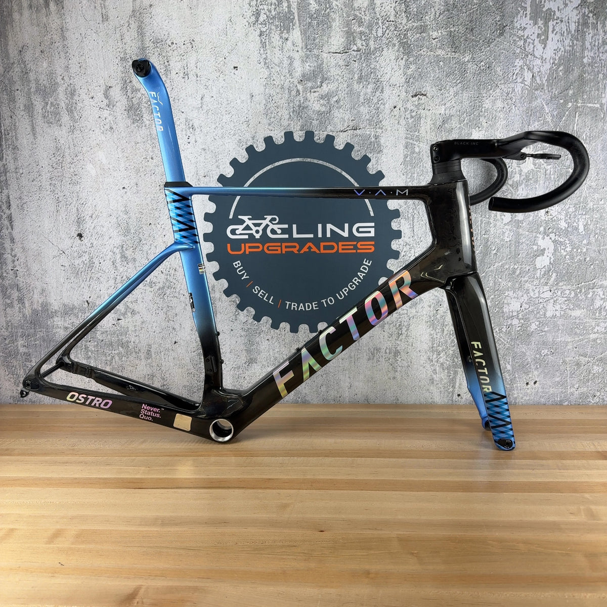 Low Mile! 2026 Factor Ostro VAM 58cm Blue Disc Brake Carbon Road Frameset 2430g — photo 1 of 12
