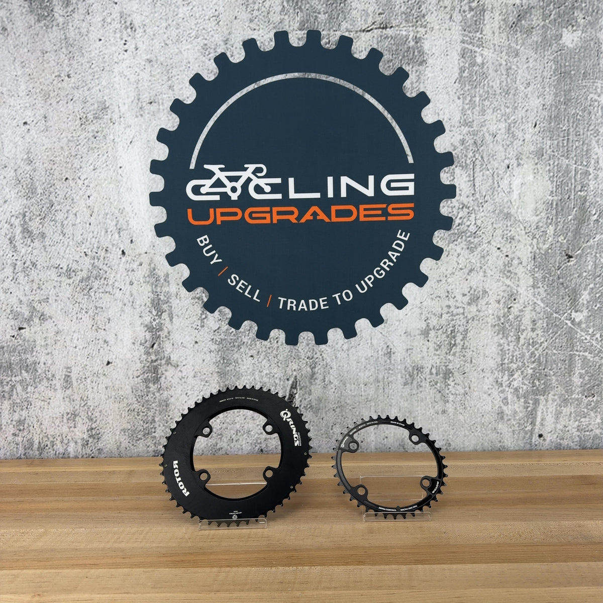 Light Use! Rotor Qrings 110BCD 4-Bolt Q50/37t 12-Speed Oval Chainring Set 165g
