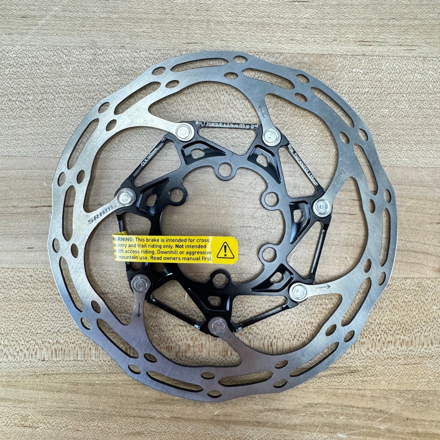 New! SRAM Centerline X 140mm 6-Bolt Bike Disc Brake Rotor 89g