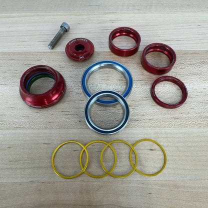 Cane Creek 110 IS42/IS52 Red Bike Headset Tapered 1 1/8" - 1 1/2" w/Spacers
