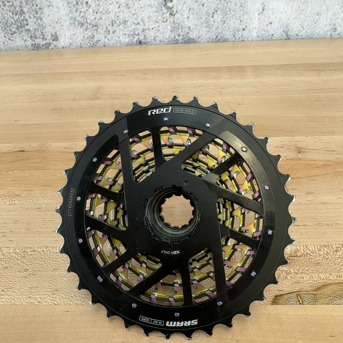 SRAM Red AXS XG-1290 10-36t E1 Rainbow MTB 10-36t 12-Speed E1 Cassette 232g — photo 4 of 5