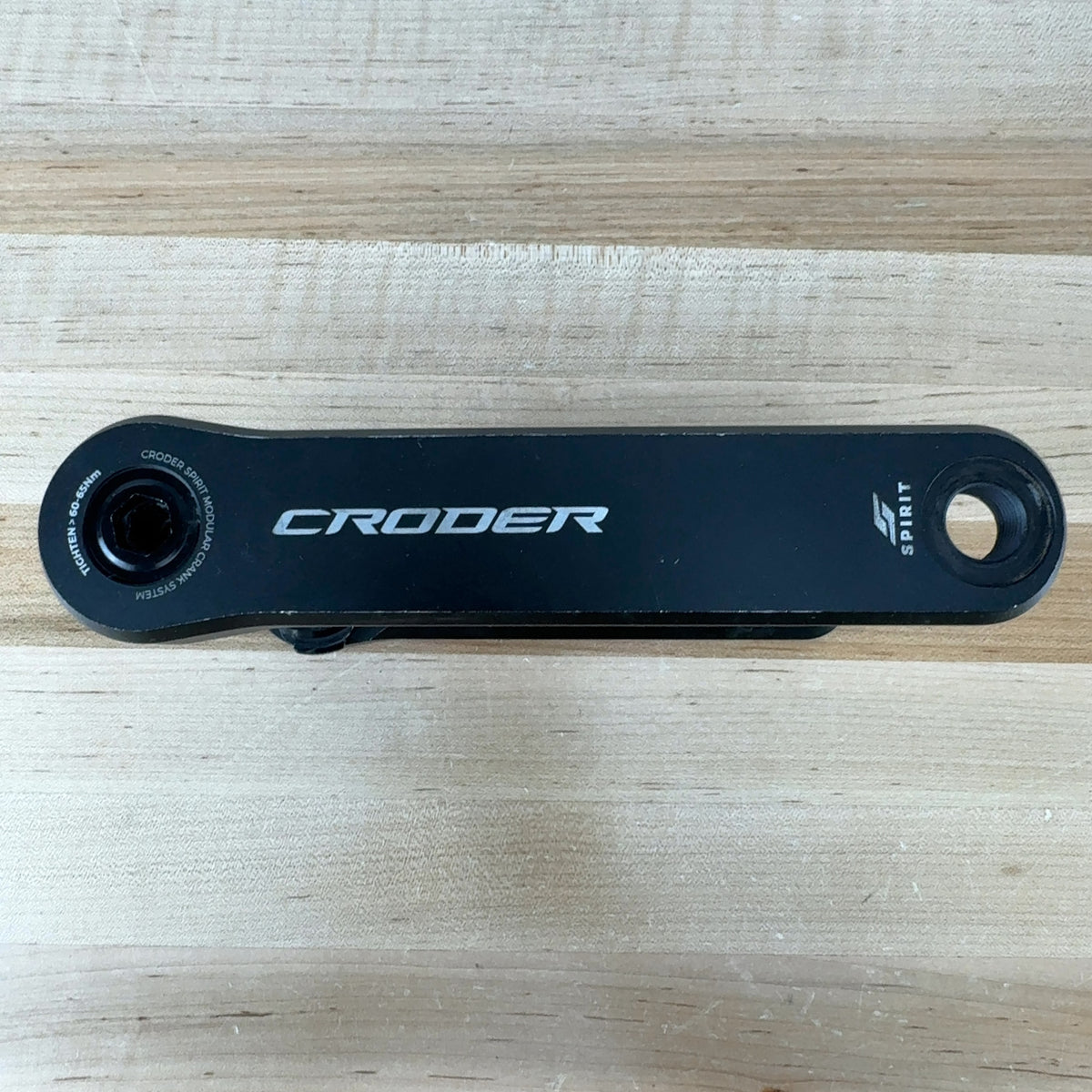 Light Use! Croder Spirit 150mm 8-Bolt 24mm Black Alloy Crank Arm Assembly 492g