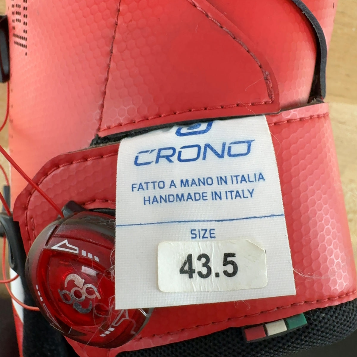 Crono CR1 Boa EU 43.5 Men's 3 Bolt Red Cycling Shoes MSRP $354 — photo 8 of 10