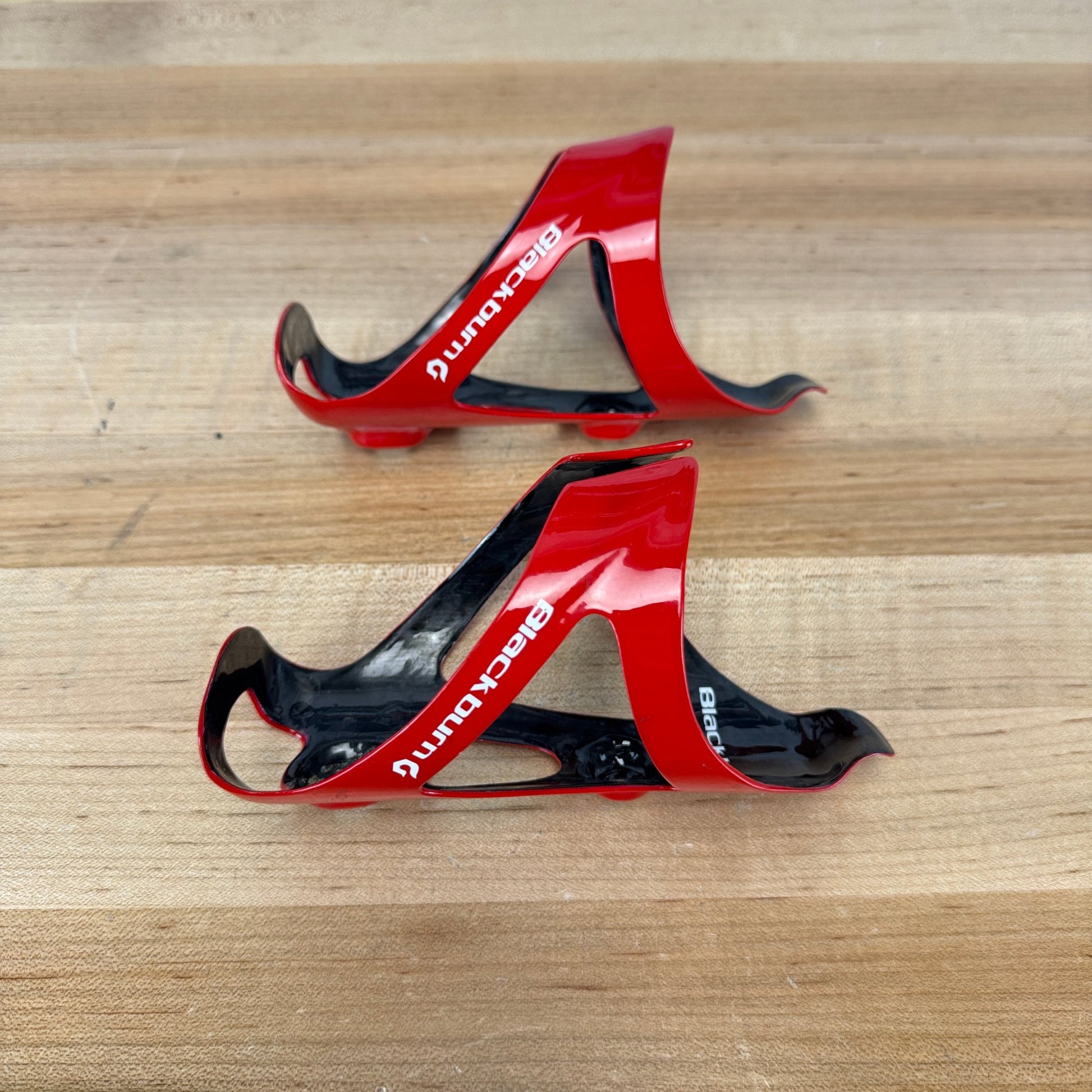 Blackburn Camber Carbon Gloss Red Pair Bike Water Bottle Cages 63g