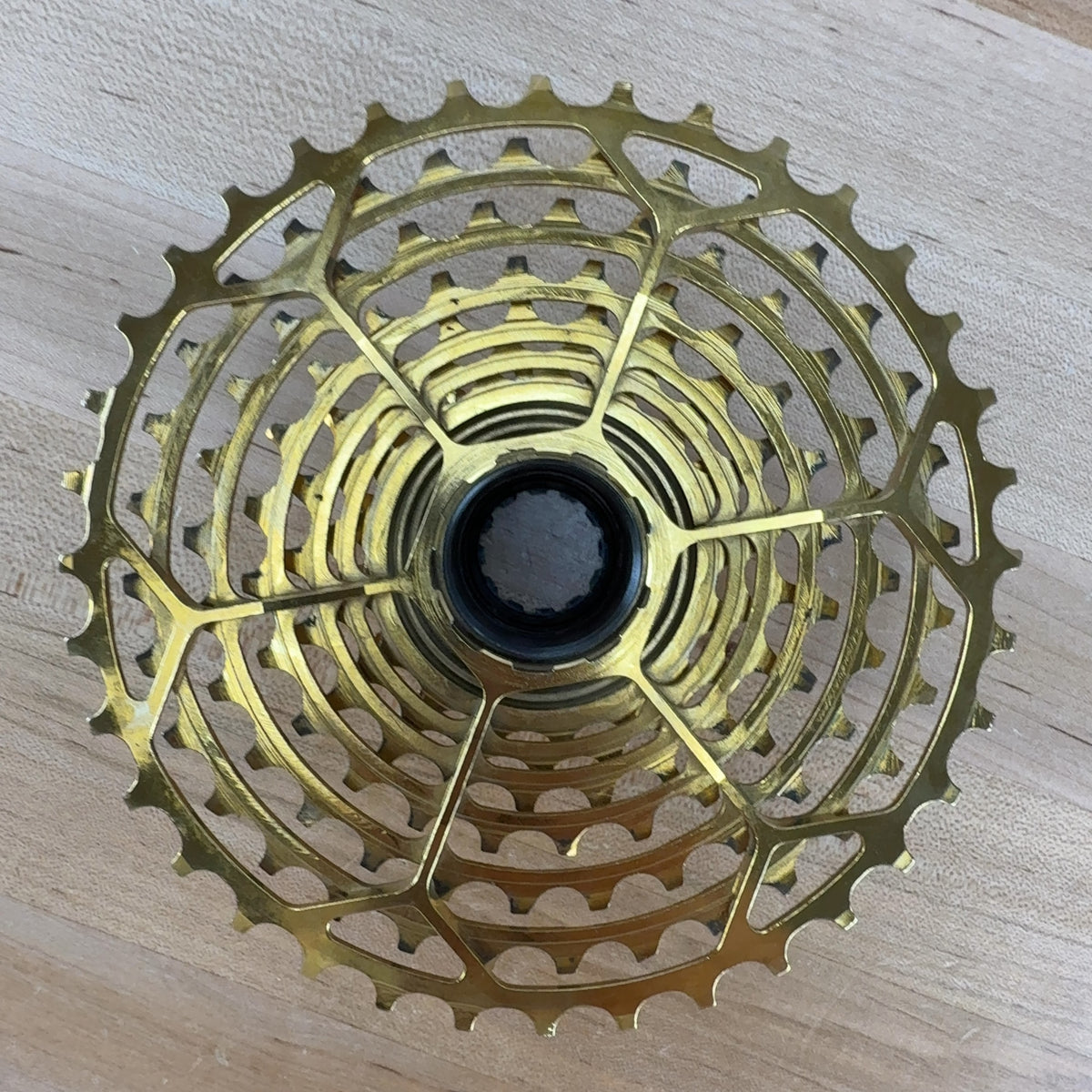 Light Use! Omni Racer RACE-Lite Titanium Gold 12-36t 12-Speed Bike Cassette 254g