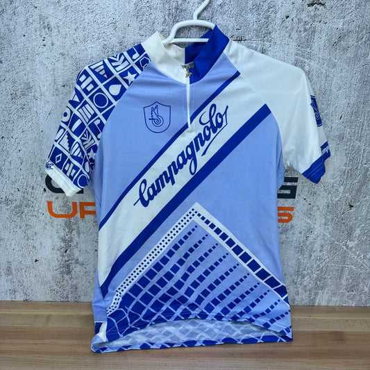 Assos Campagnolo Quarter Zip Men's Size XL Blue/White Cycling Jersey