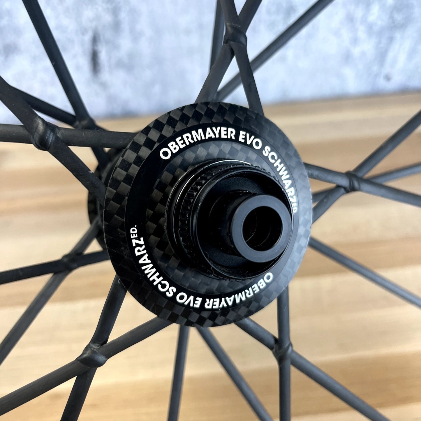Low Mile! 2023 Lightweight Obermayer Evo Schwarz Carbon Disc Brake Tubeless Front Wheel