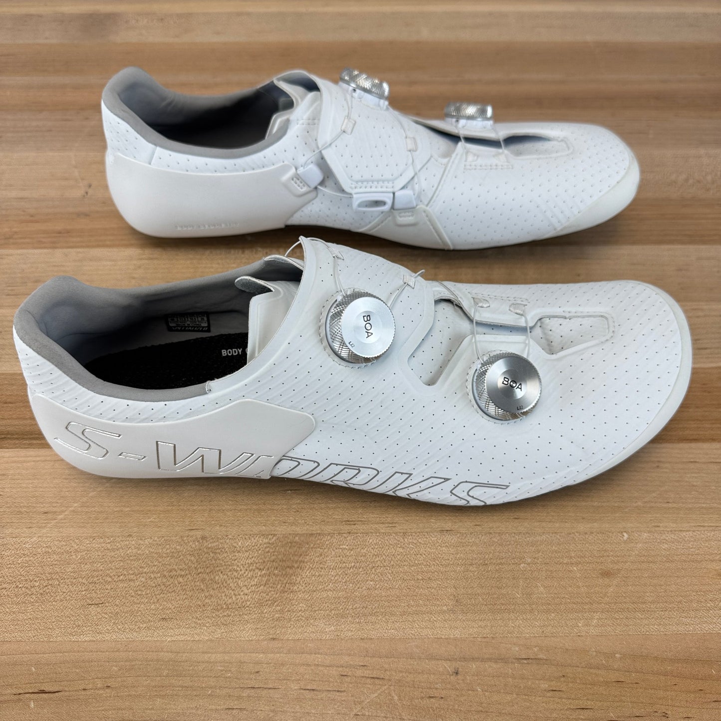 Specialized S-Works Ares 2 White Road 3-Bolt Boa EU 45 Carbon Cycling Shoes 607g