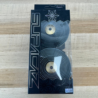 New! Supacaz Super Sticky Kush Tape Star Fade Gold Star/Ano Gold Plugs Bar Tape MSRP $50