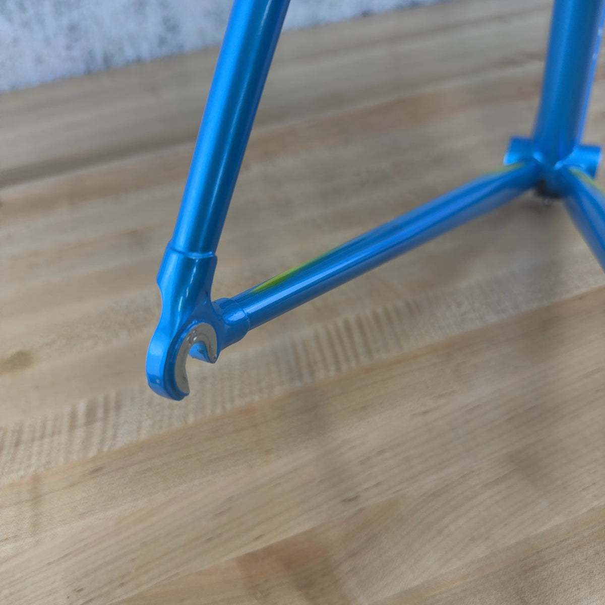 New 1990 Alberto Masi Milano 3V T.I.G. Integral 56cm Vintage Blue Alloy Frameset
