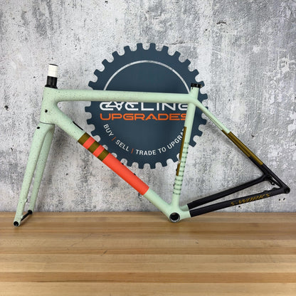 Light Use! Specialized 2024 S-Works Crux 54cm SATIN WHITE SAGE/CACTUS BLOOM/MIDNIGHT SHADOW SPECKLE Carbon Frameset