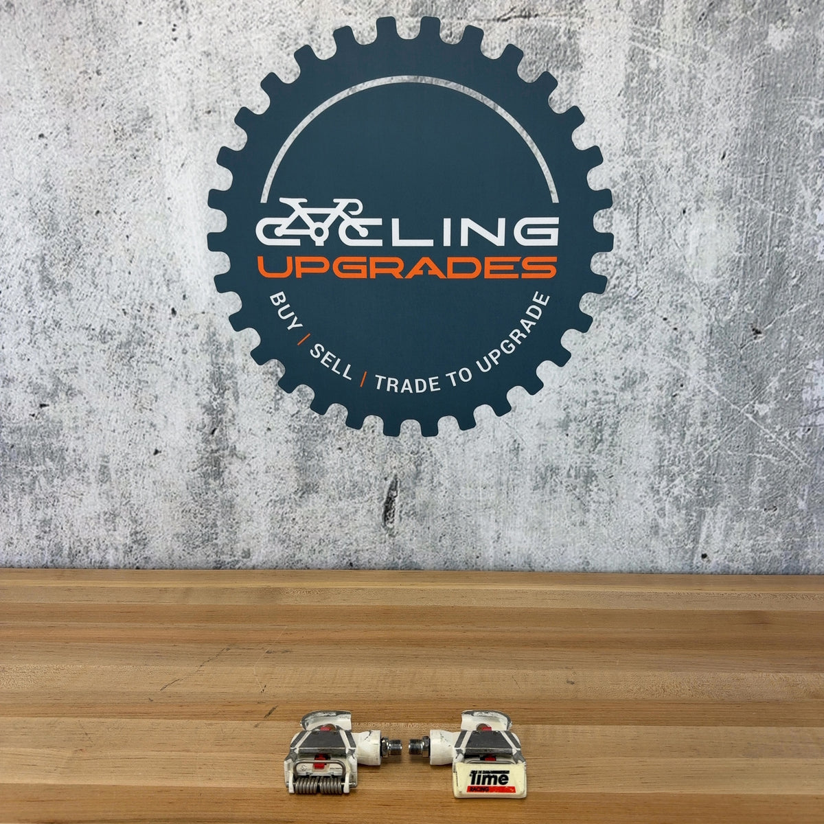Time Bioperformance White Alloy Vintage Clipless Bike Pedals 464g