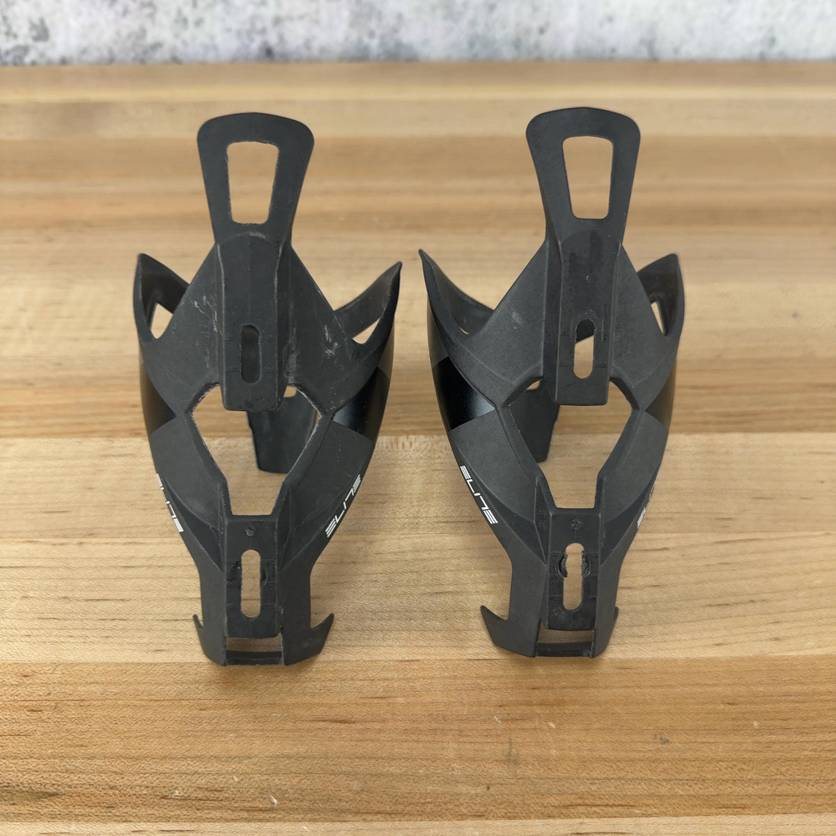 Elite Vico Carbon Black/Grey Pair Bike Water Bottle Cages 47g