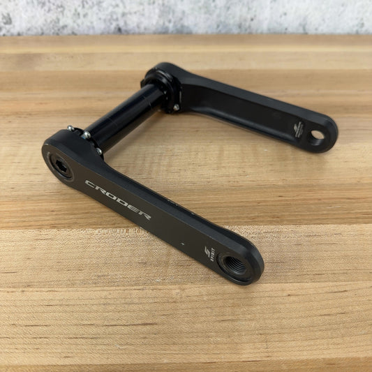 Light Use! Croder Spirit 145mm 8-Bolt 24mm Black Alloy Crank Arm Assembly 491g