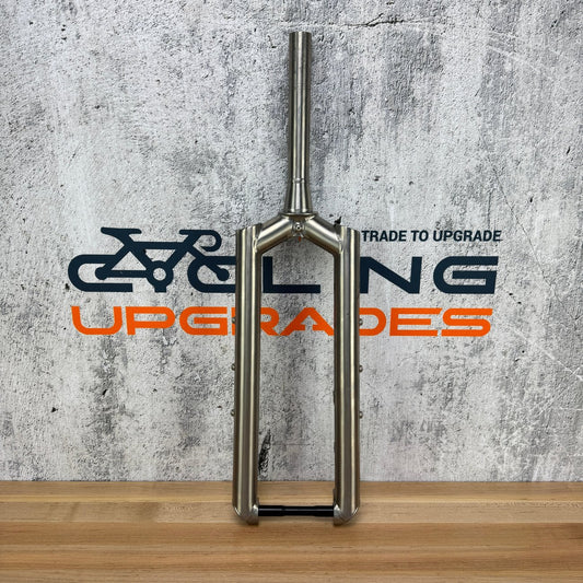 Bearclaw Titanium Boost Rigid 1 1/8" 217mm tapered Steerer Disc Brake Fork 29"