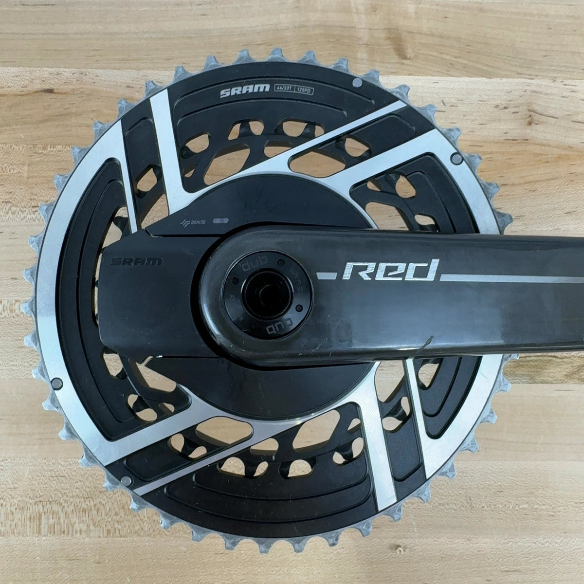 Low Mile! SRAM Red AXS E1 Power Meter 165mm 46/33T Carbon Dub Bike Crankset — photo 3 of 9