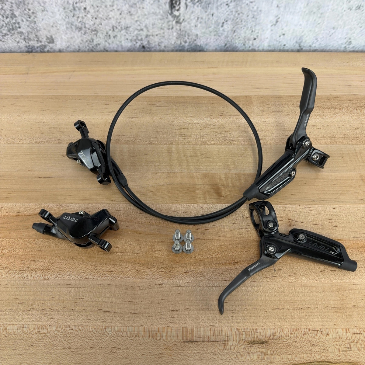 Low Mile! SRAM Level Ultimate 2-Piston Black MTB Hydraulic Disc Brakeset 461g — photo 1 of 8