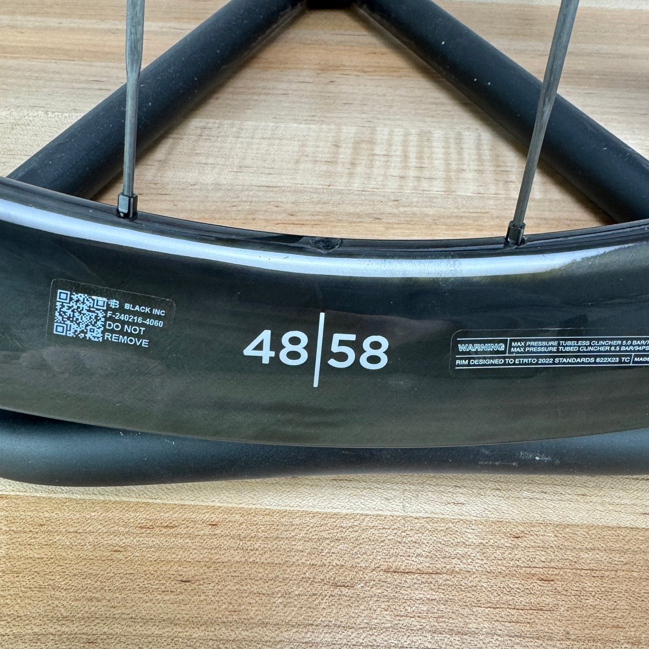 Black Inc 48|58 Carbon Tubeless Disc Brake Wheelset 700c Ceramicspeed 1350g