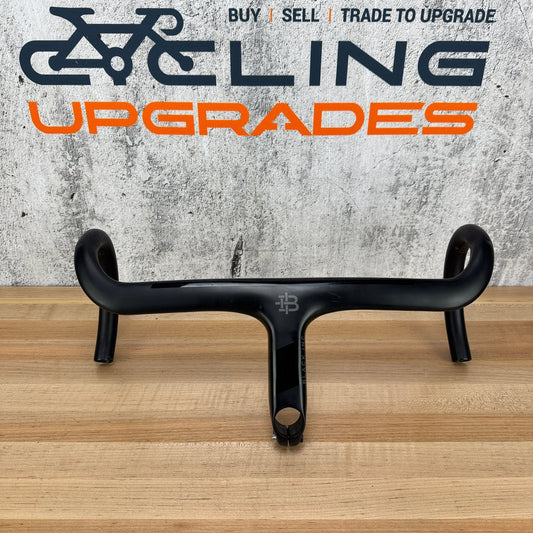 Black inc 130mm x 44cm Carbon Integrated Handlebar Internal Cable Compatible 344g