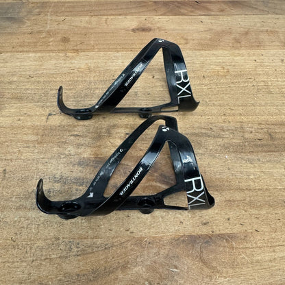 Pair Bontrager RXL Black Carbon Road Bike Water Bottle Cages 40g