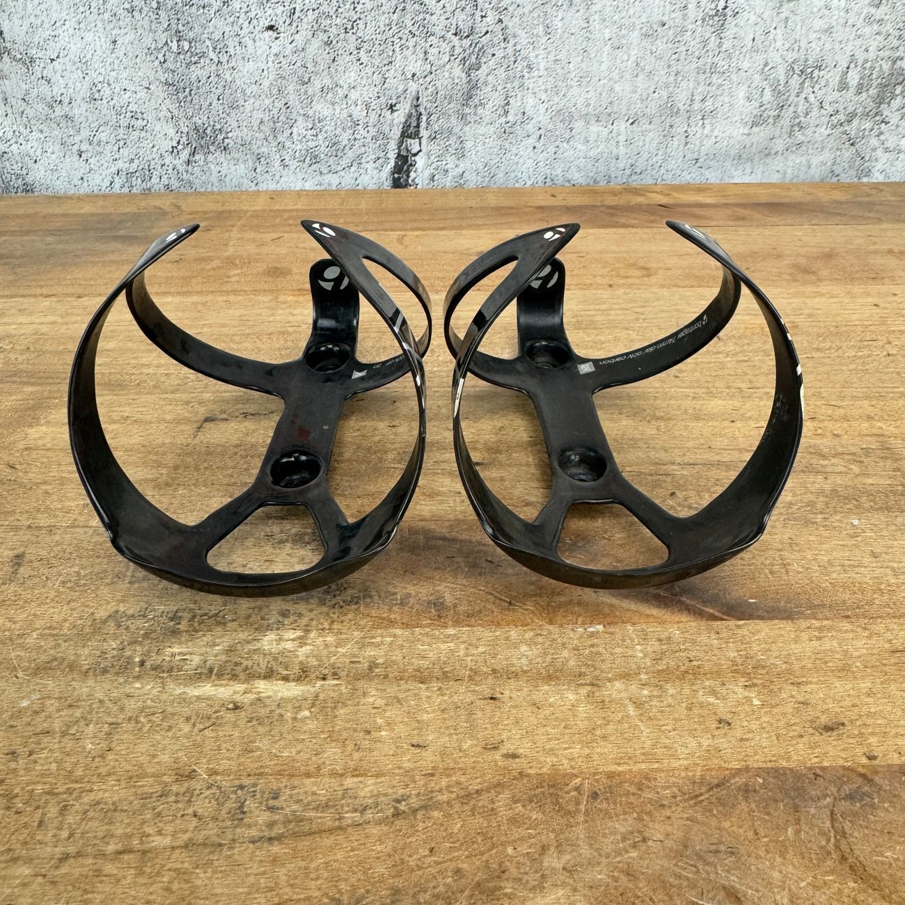 Pair Bontrager RXL Black Carbon Road Bike Water Bottle Cages 40g