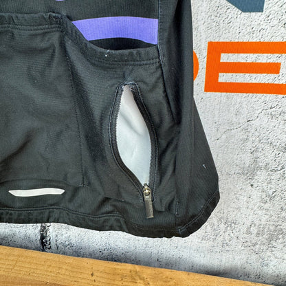 Bontrager Trek Black/Purple Stripped Women's Small Cycling Jersey w/ Pockets