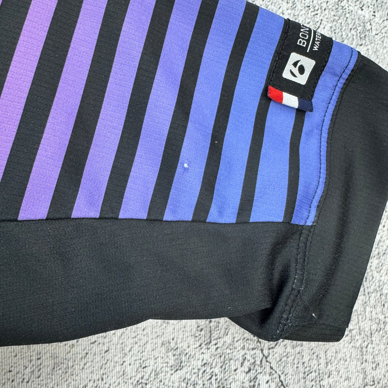 Bontrager Trek Black/Purple Stripped Women's Small Cycling Jersey w/ Pockets