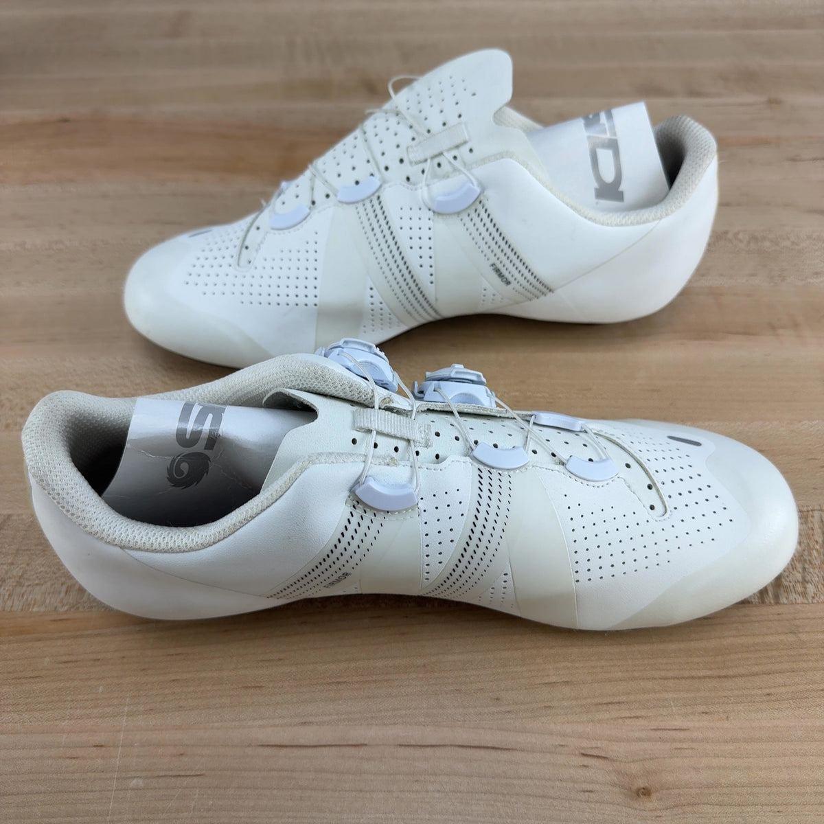 Light Use! Sidi Ergo 6 42.5 Road 3-Bolt Carbon BOA White Cycling Shoes MSRP $430 — photo 4 of 8