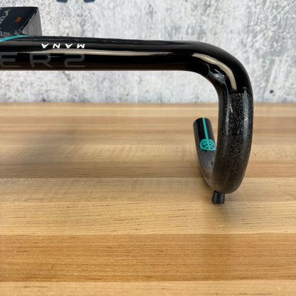 Low Mile! Chapter2 MANA 2 Aqua + Black 42cm 110mm Carbon Integrated Handlebar