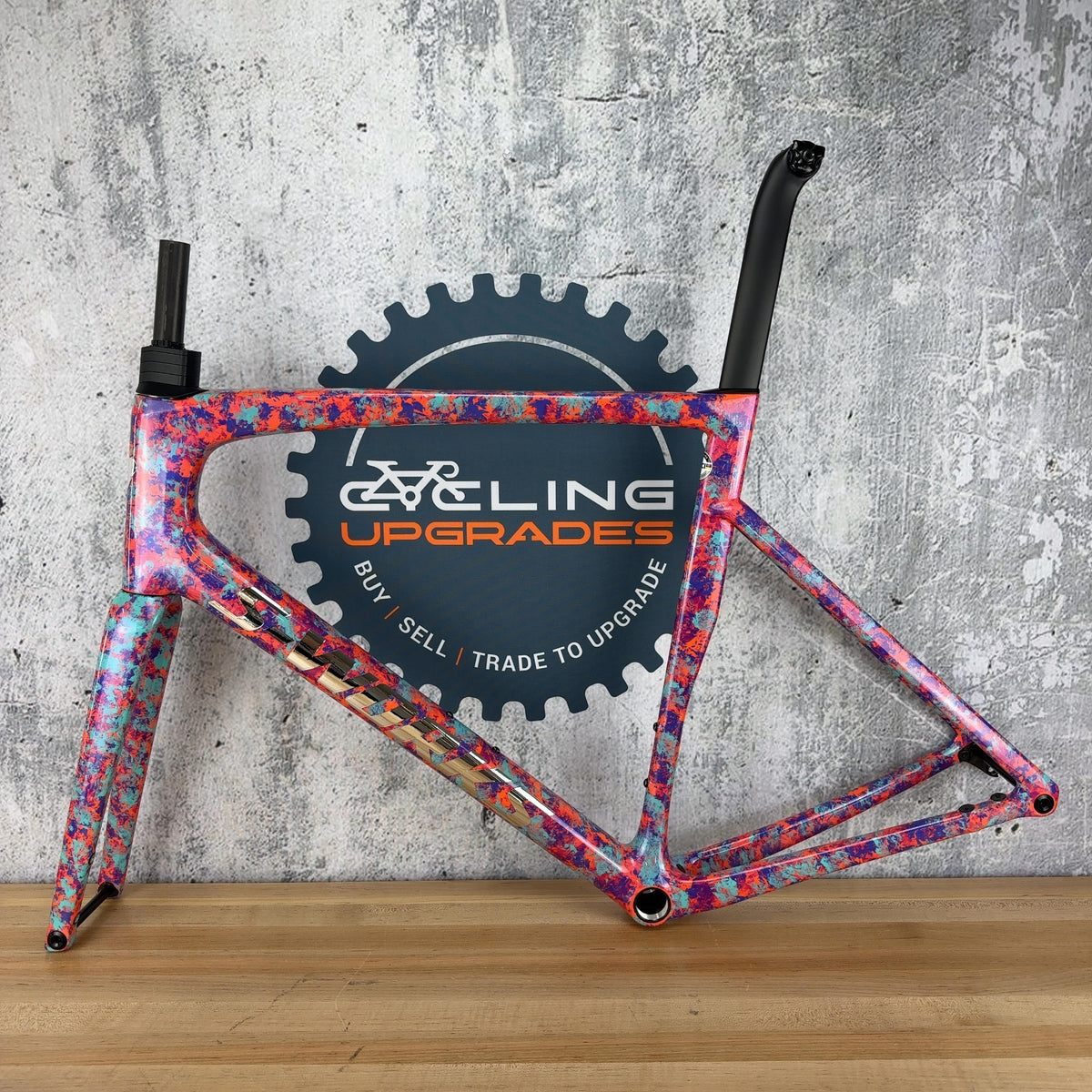 New! 2023 Specialized S-Works Tarmac SL7 58cm Gloss Marbled Lagoon Frameset