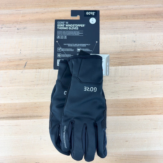 New! Gore Gore Windstopper Thermo Gloves XL Black Cycling Gloves