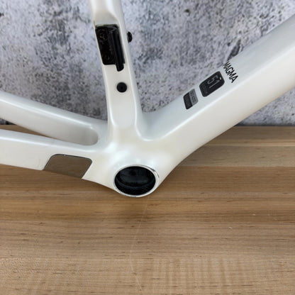 Low Mile! Aurum Magma 51cm Arctic White Carbon Road Bike Frameset 700c 1503g