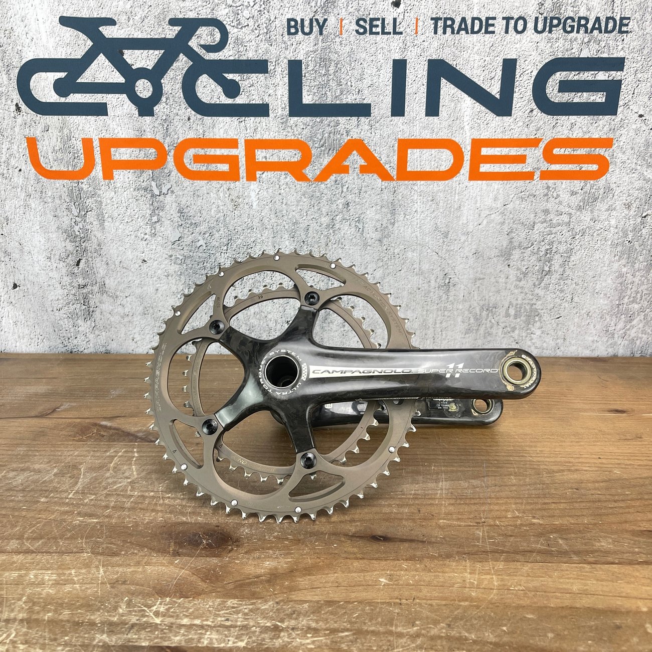 Campagnolo Super Record クランクセット 53/39T Campagnolo Super Record 11 172.5mm Carbon Crankset 53/39t 11-Speed