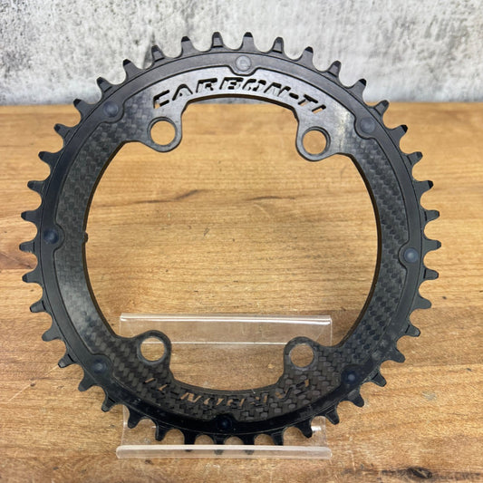 Carbon-Ti X-Single Carbon Titanium 4-Bolt 110BCD 42t 1x Single Chainring 73g