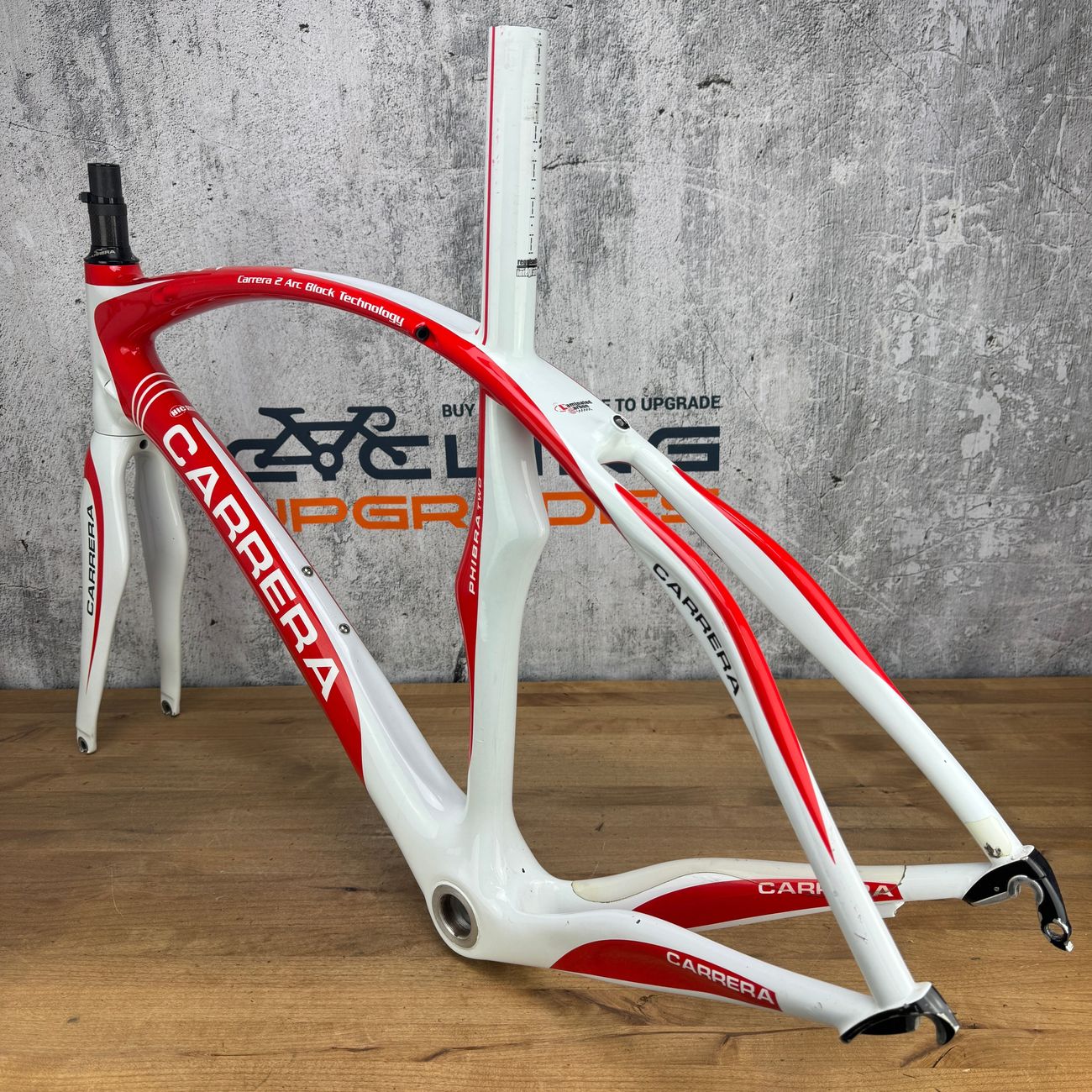 2010 Carrera Phibra 2 Medium 55cm Rim Brake Carbon Bike Frameset 700c 1837g