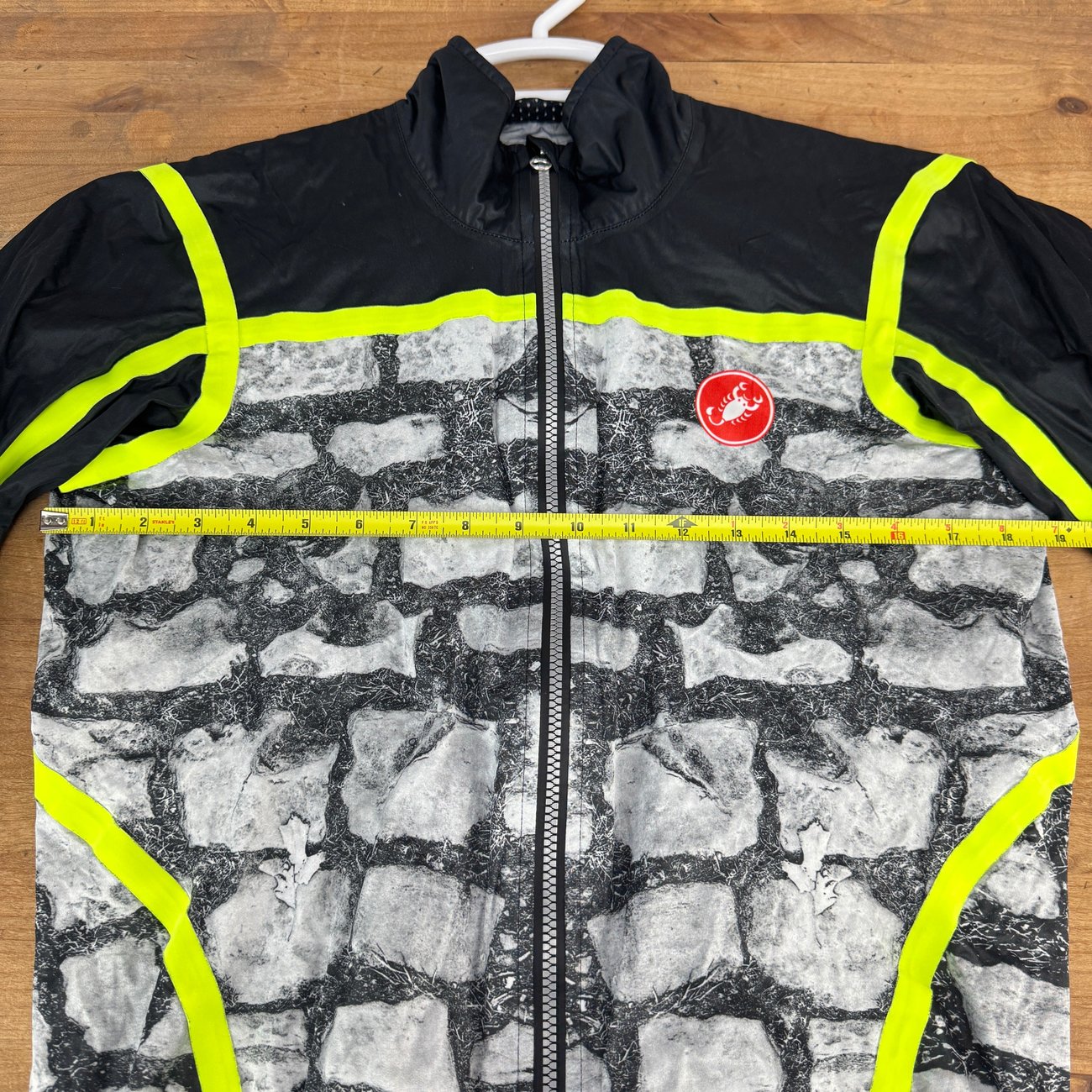 Castelli Pave Waterproof Men's Large Black/Grey/Yellow Cycling Jacket