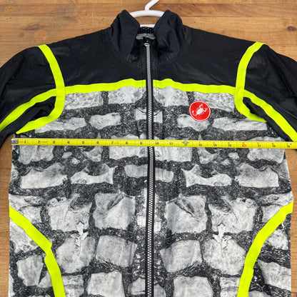 Castelli Pave Waterproof Men's Large Black/Grey/Yellow Cycling Jacket
