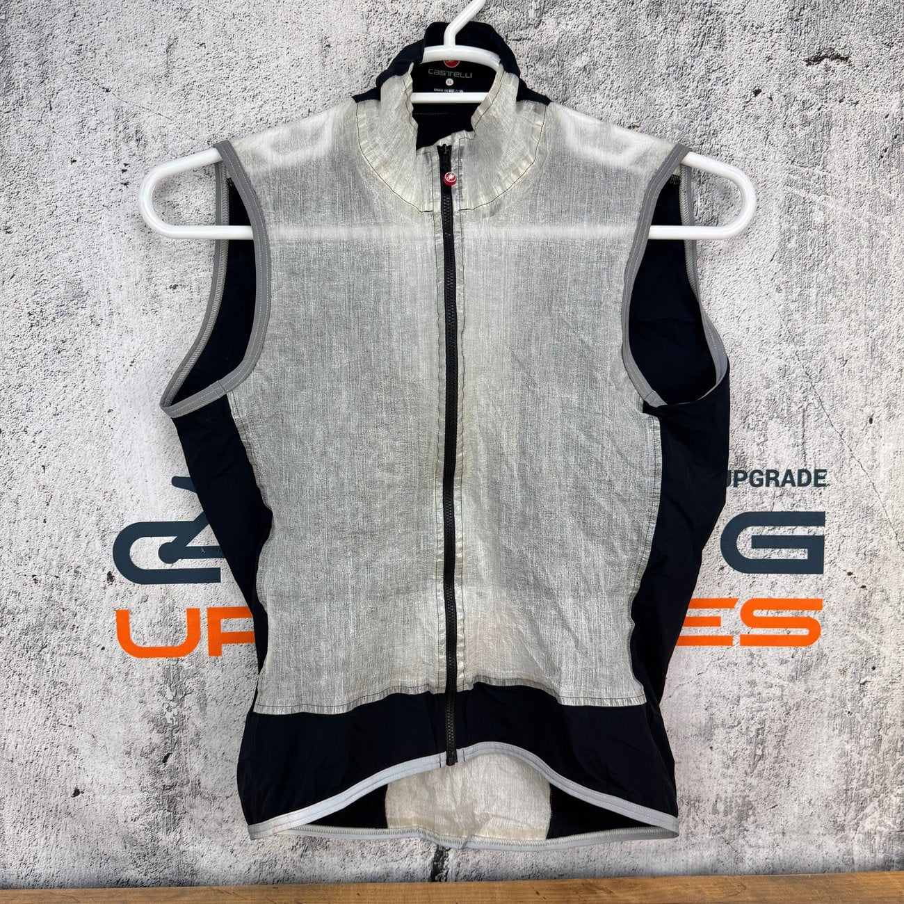 Castelli Rain Vest Men's Extra Large White/Black Cycling Vest