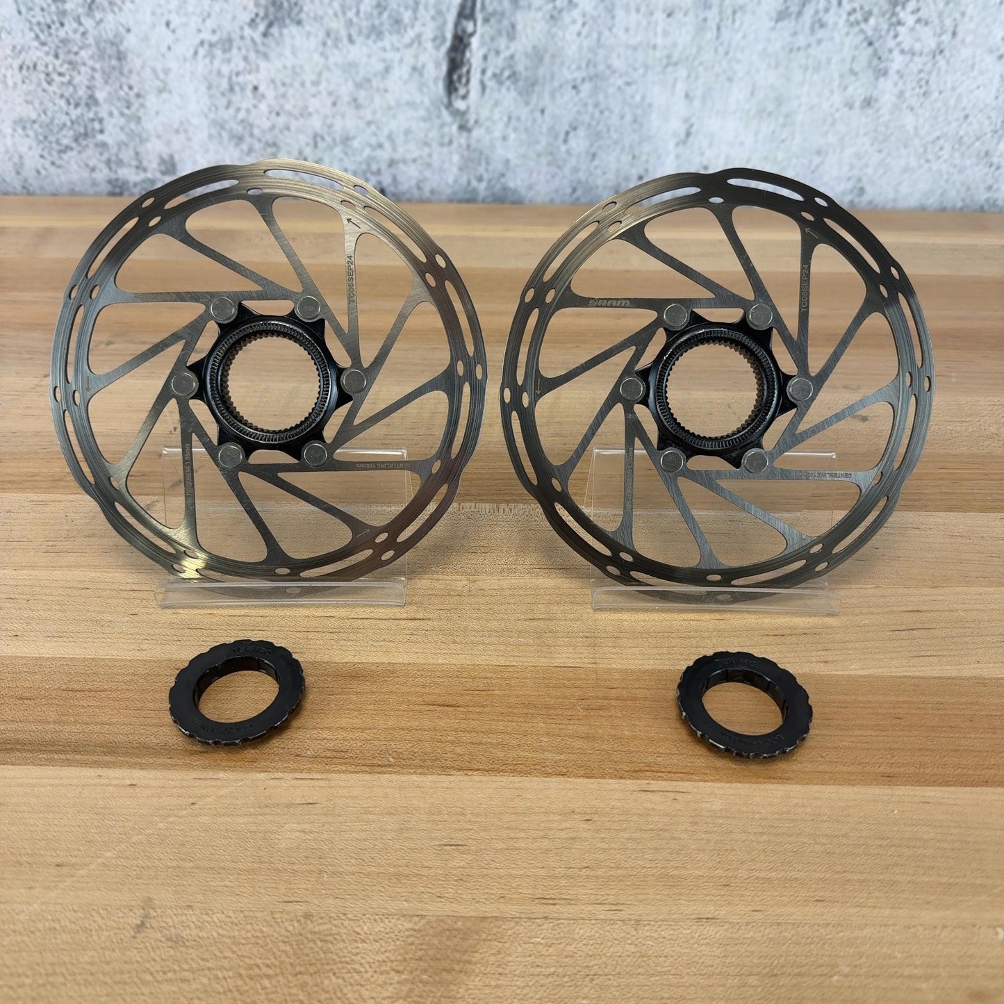Low Mile! SRAM Centerline Centerlock 160mm Bike Disc Brake Rotors w/ Lockrings