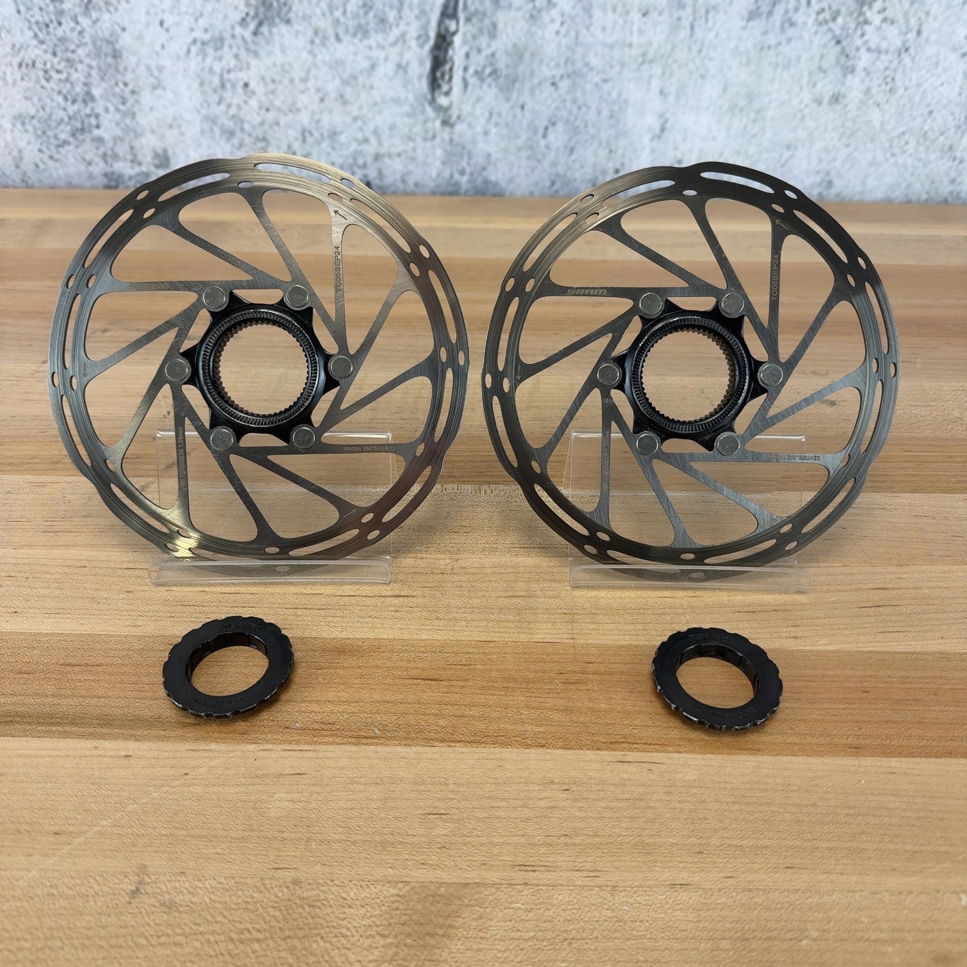 Low Mile! SRAM Centerline Centerlock 160mm Bike Disc Brake Rotors w/ Lockrings
