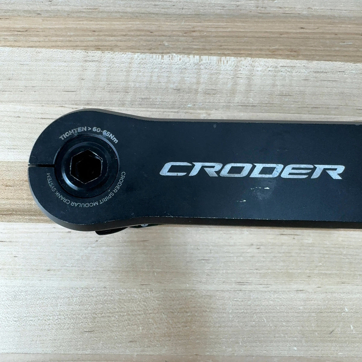 Light Use! Croder Spirit 145mm 8-Bolt 24mm Black Alloy Crank Arm Assembly 491g