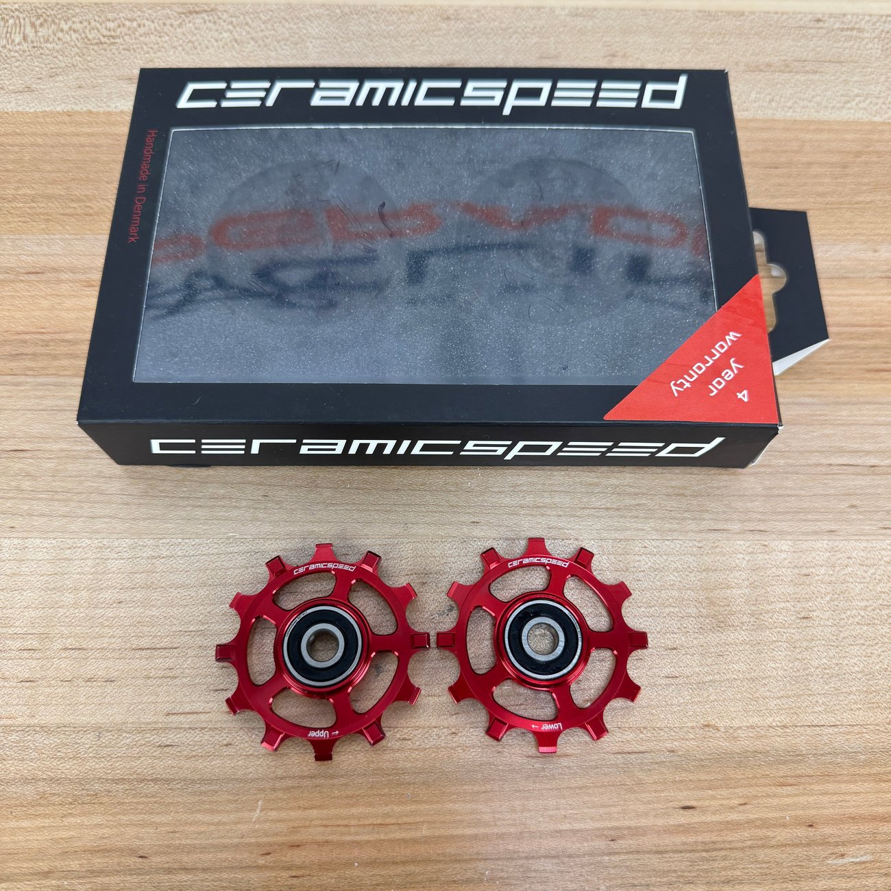 New Takeoff! Ceramicspeed Pulley Wheel Set Campagnolo 12s NW Red Rear Derailleur