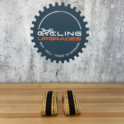 Low Mile! Vittoria Corsa Pro 700c x 32mm Tanwall Tubeless TLR Pair Bike Tires