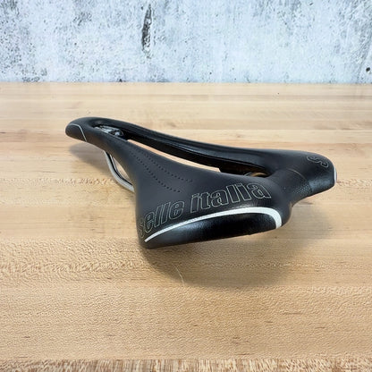 Low Mile! Selle Italia SLR Super Flow 145mm Ti 316 Rails Bike Saddle 188g