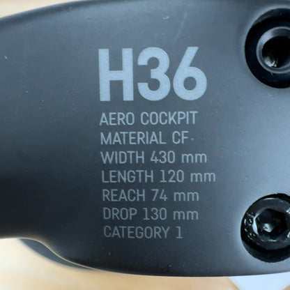 New! Canyon H36 Aerocockpit Carbon 120mm 43cm Integrated Handlebar MSRP $400